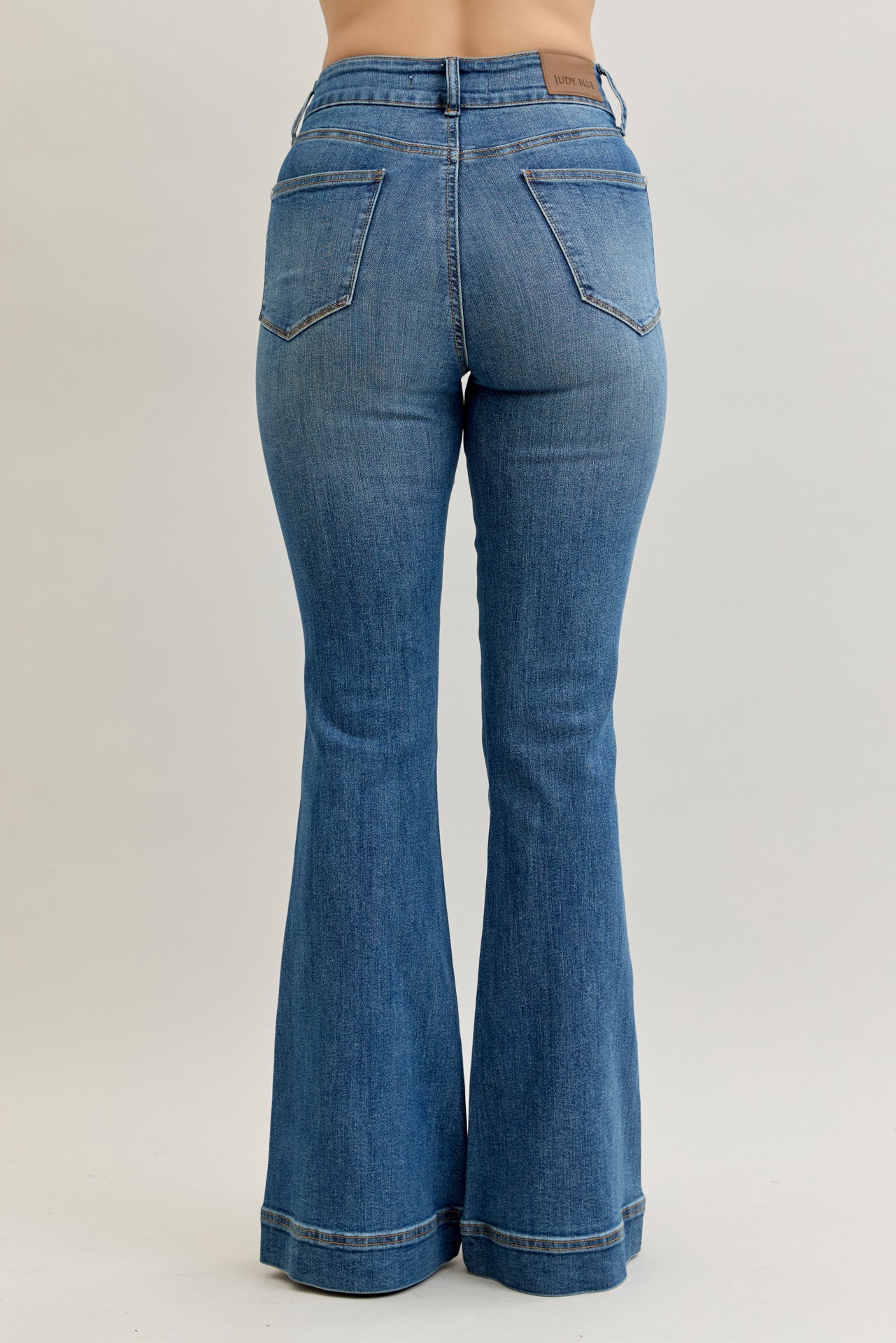 Judy Blue Tummy Control Flares - Medium Wash