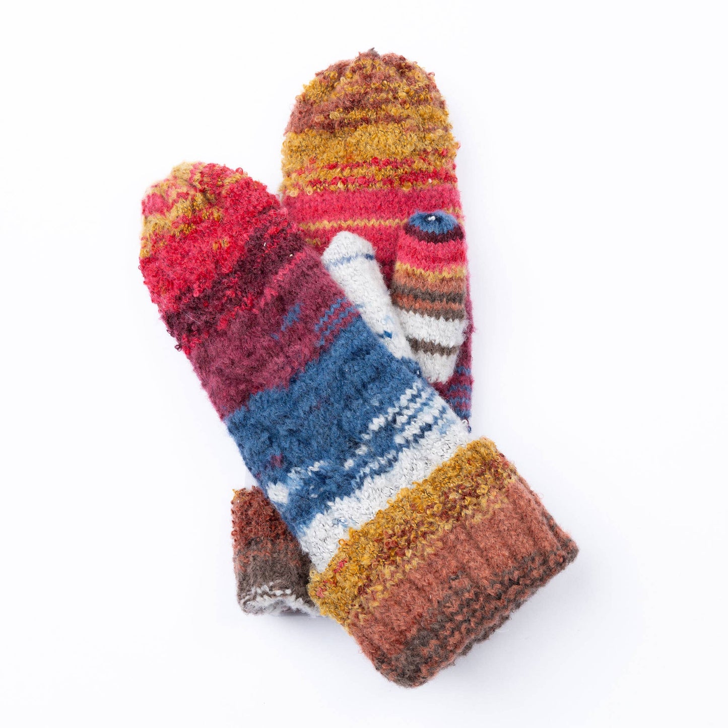 Thea Knit Colorful Cold Weather Winter Mittens