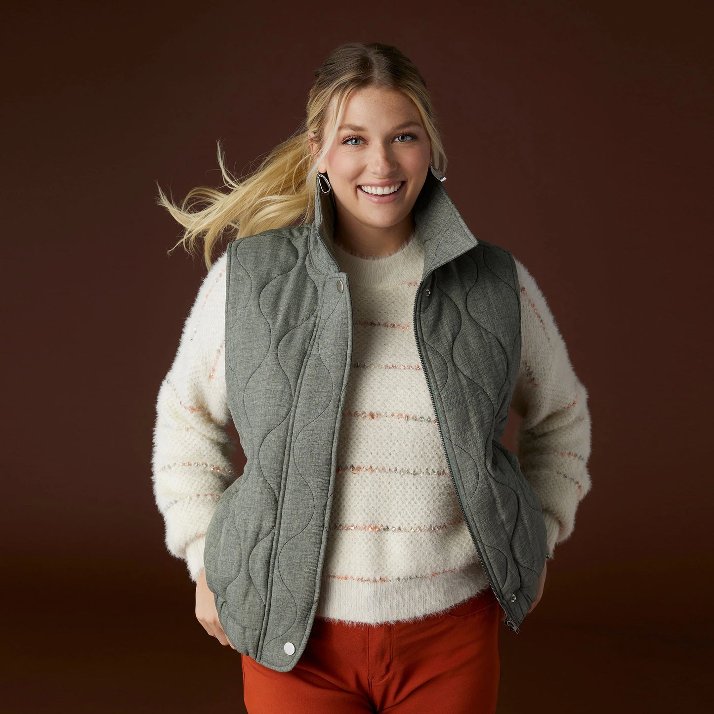 Miley Quilted Cropped Vest