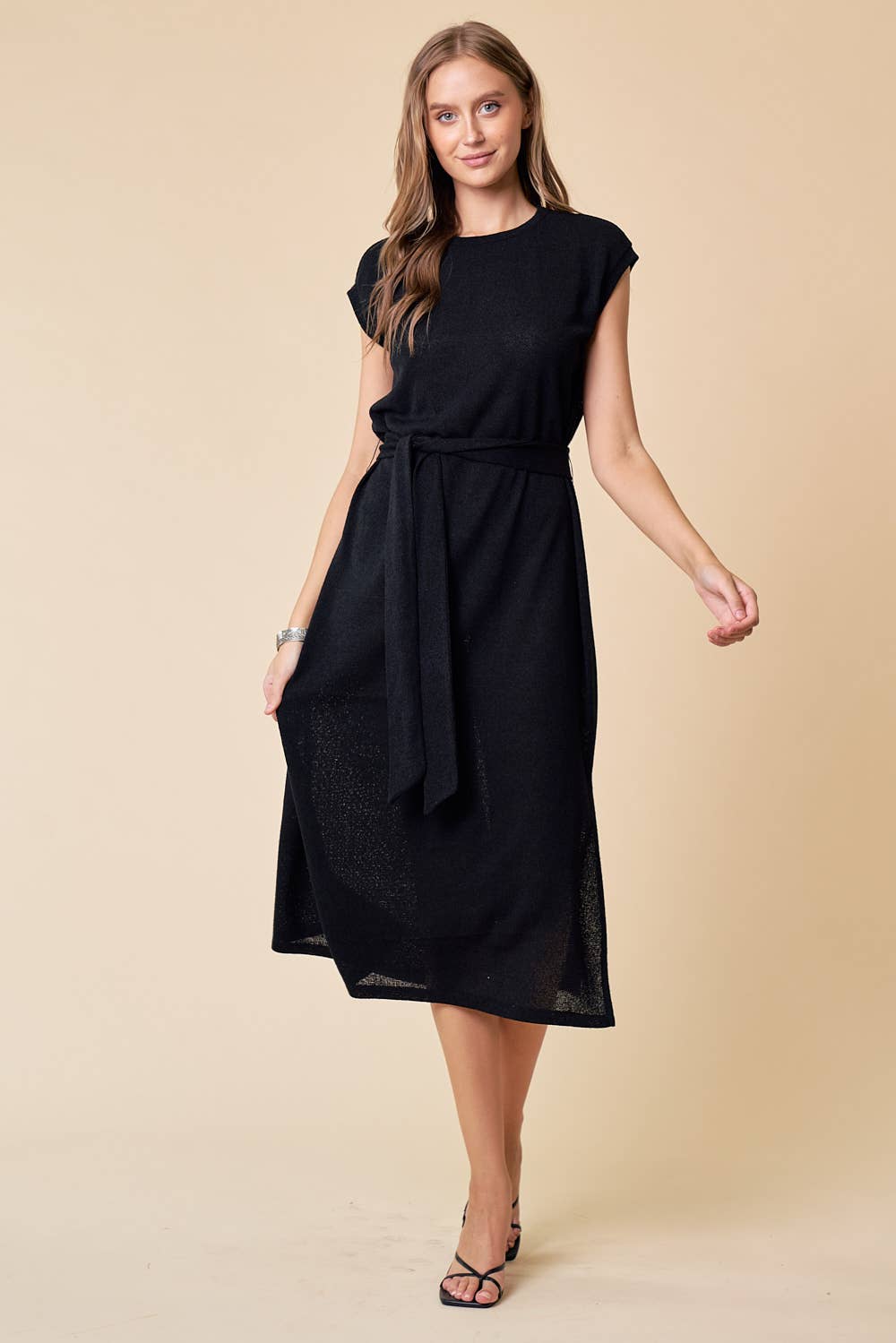 Midi Knit Dress - Black