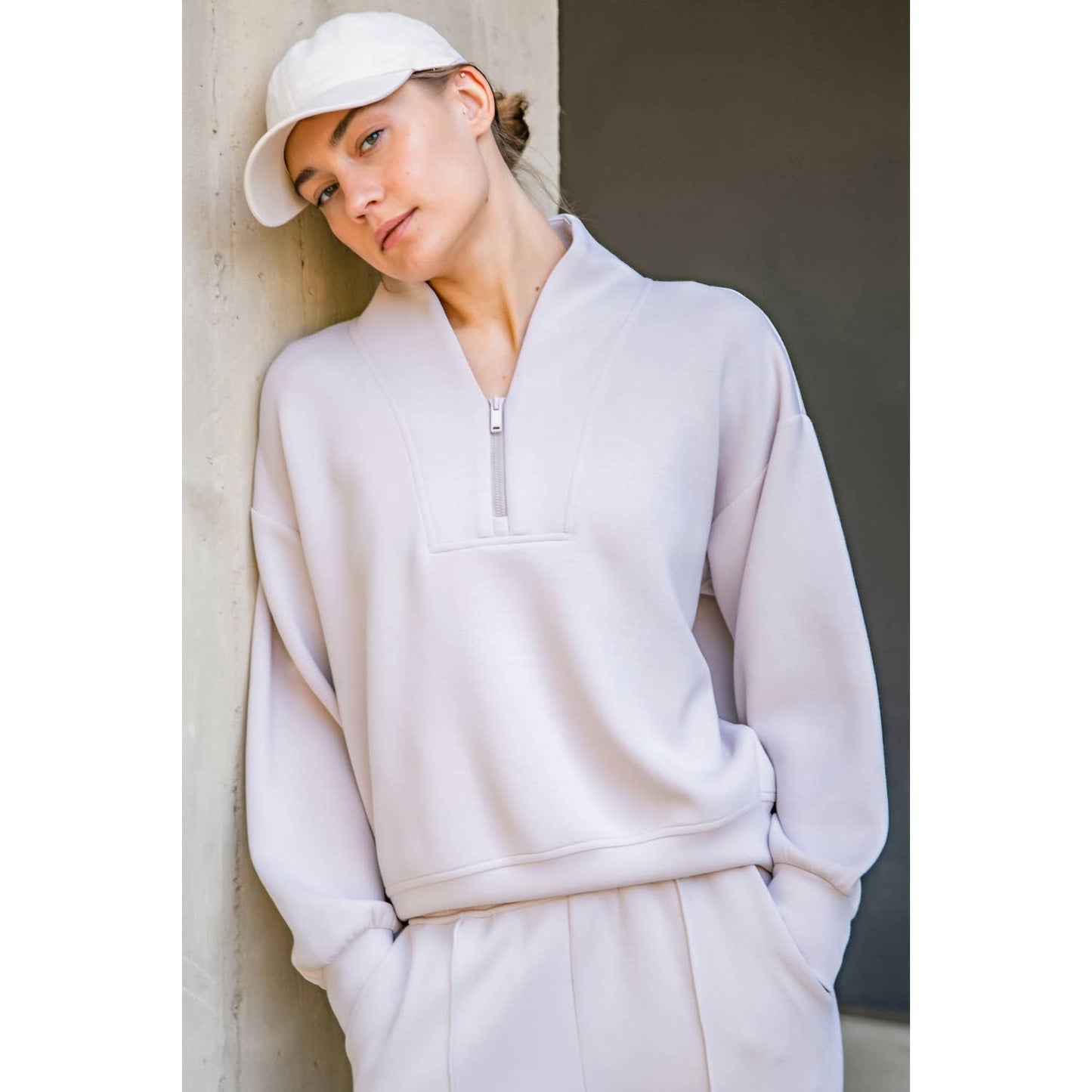 Luxe Half Zip Sweatshirt