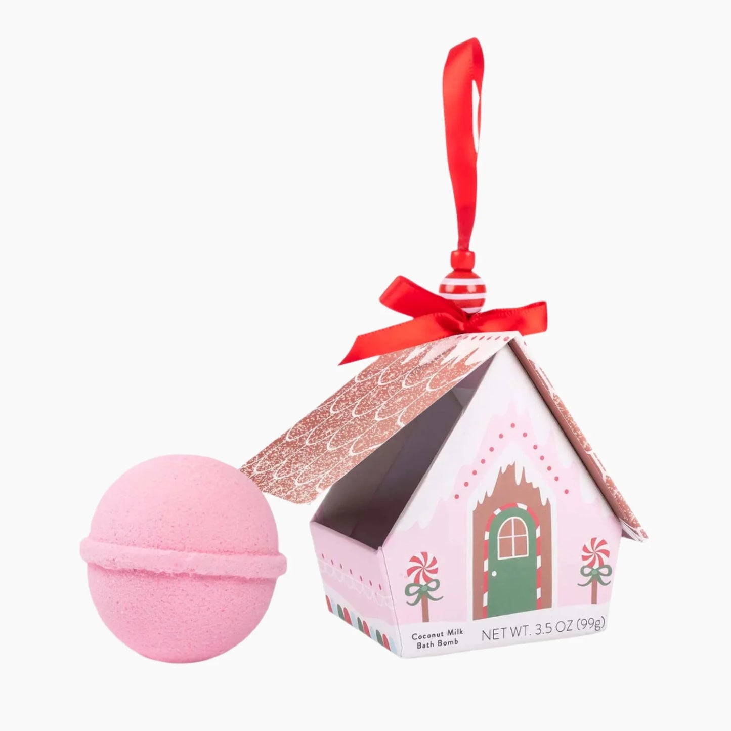Holiday Bath Bomb - Pink Ornament