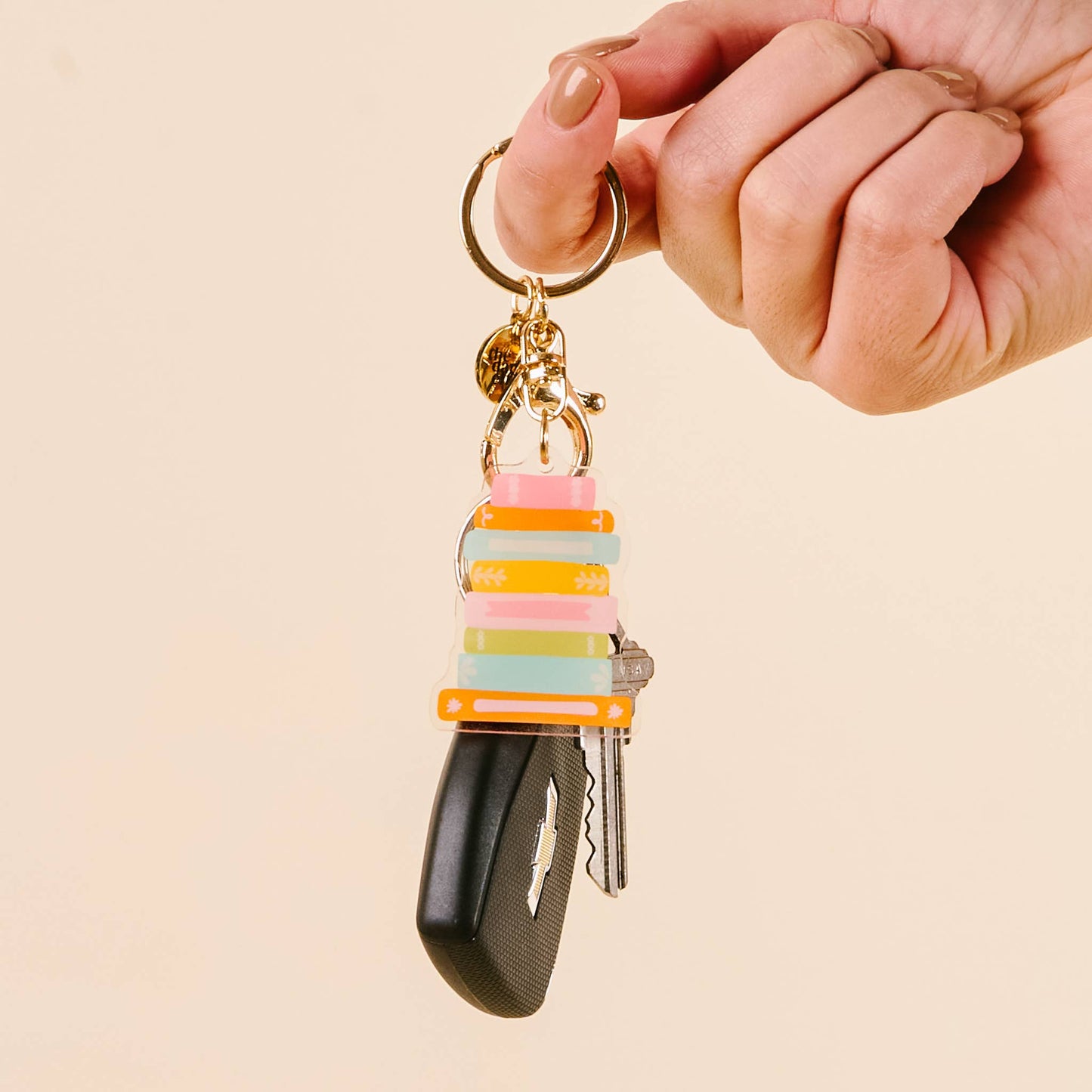 Acrylic Keychain-Book Stack