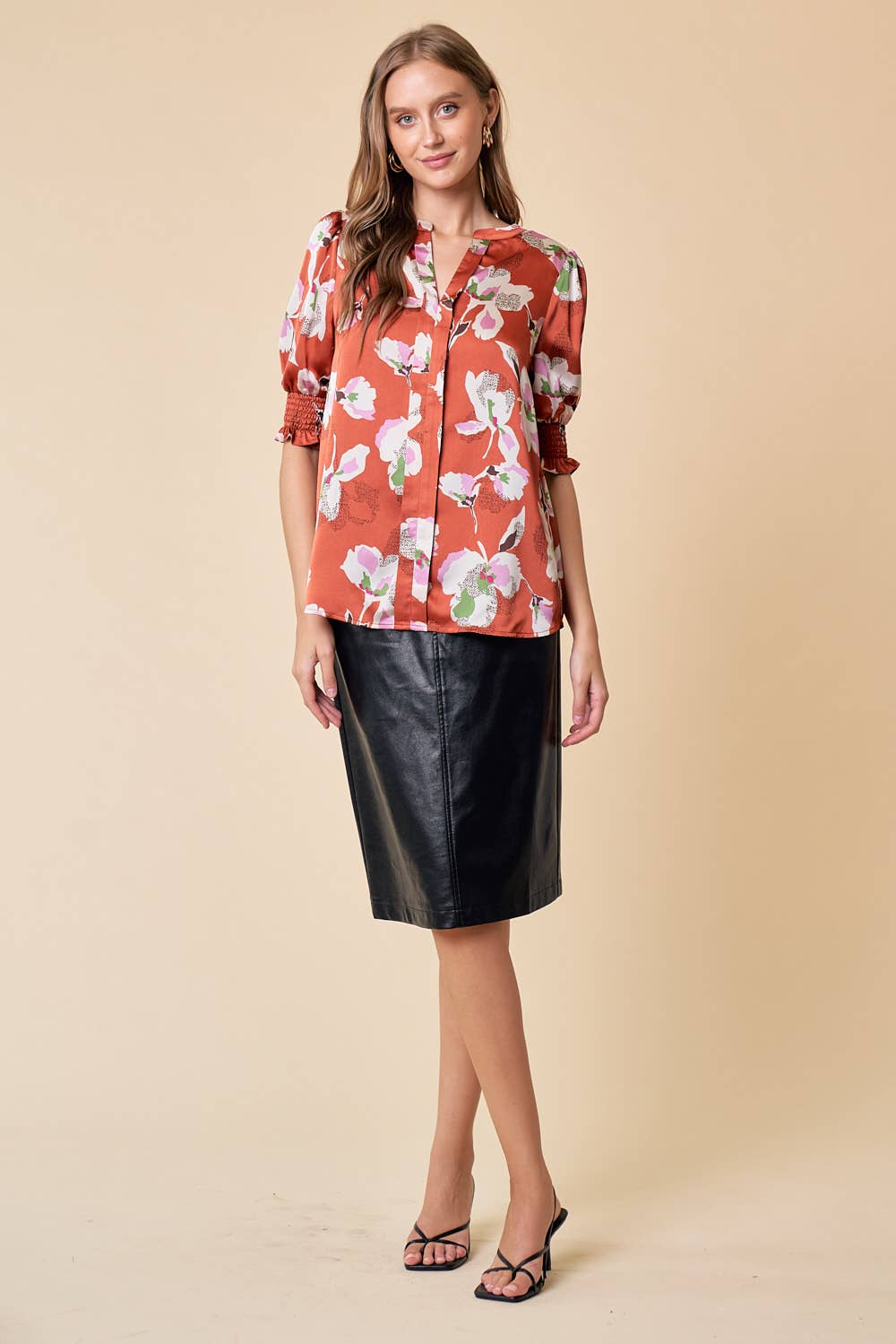 Floral V-Neck Blouse