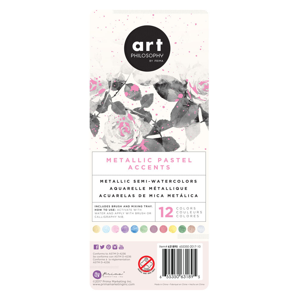 Art Philosophy Metallic Accents Watercolors