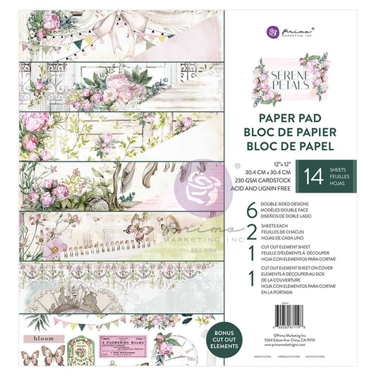 Serene Petals Collection 12x12 Paper Pad