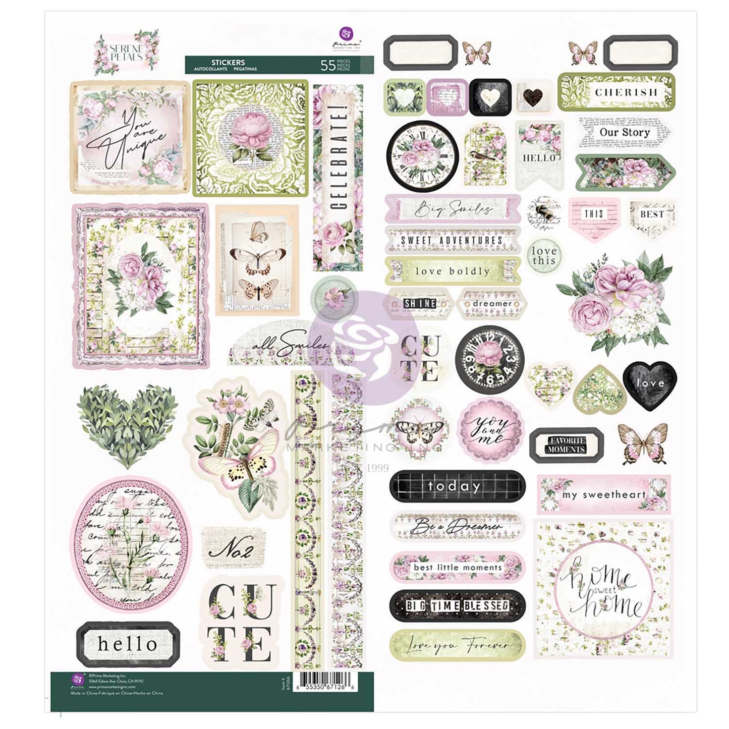 Serene Petals Collection Stickers