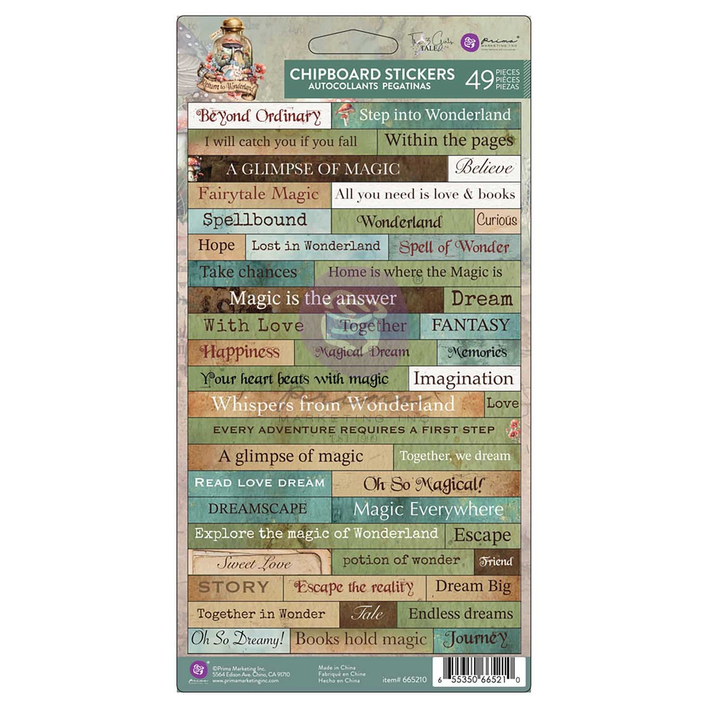 Return To Wonderland Collection Chipboard Stickers