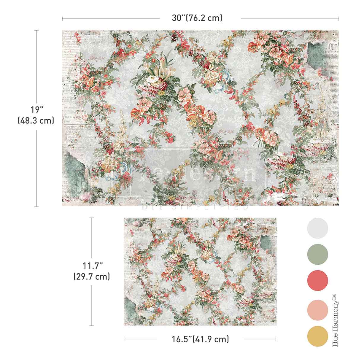 Double Delight Decoupage Fiber Paper Set - Jardin Fleuri
