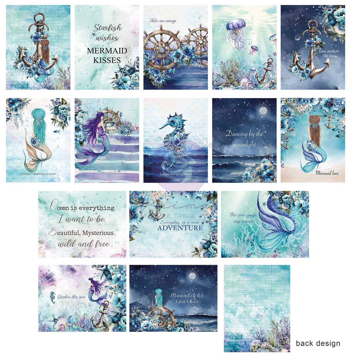 A Mermaid's Tale Collection 3x4 Journaling Cards