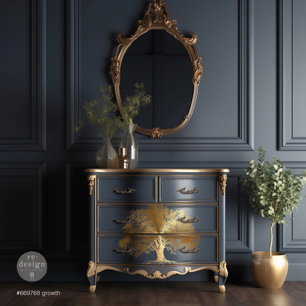 reDesign with Prima Decor Transfer- KACHA Gold Foil - Growth