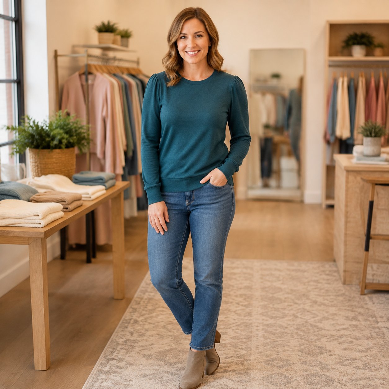 Teal We Meet Again Knit Top