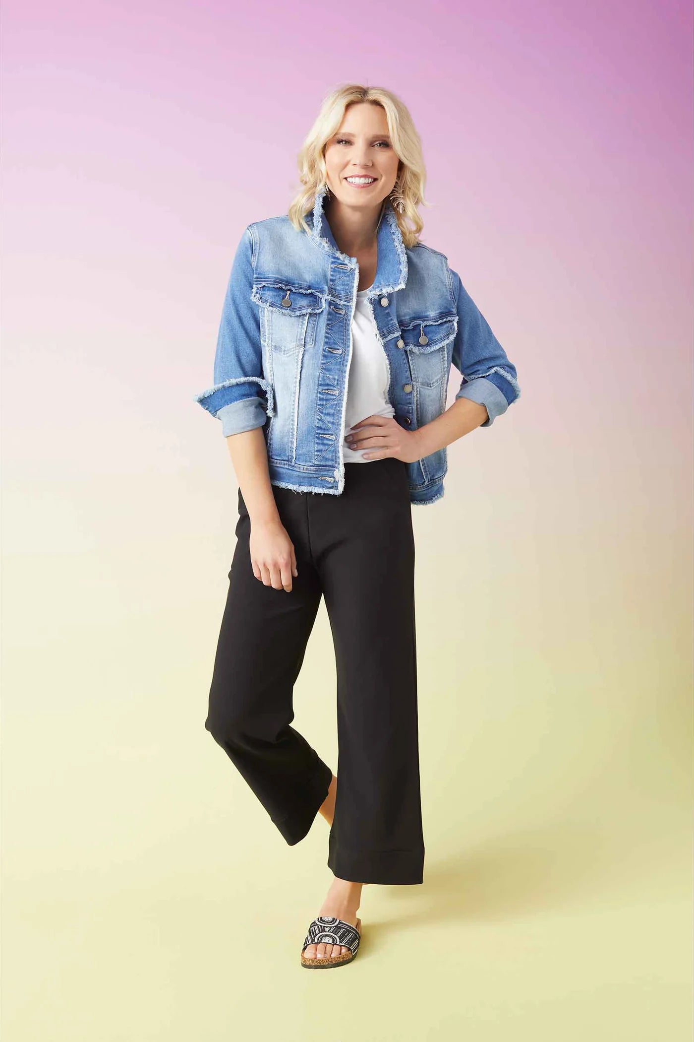 Georgie Wide Leg Cropped Pant