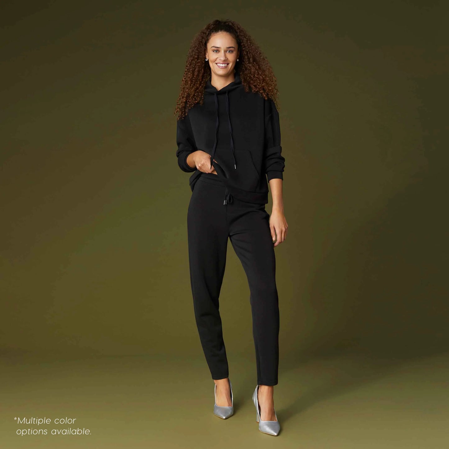 Hilarie Super Soft Mock Neck Pouch Pocket Top