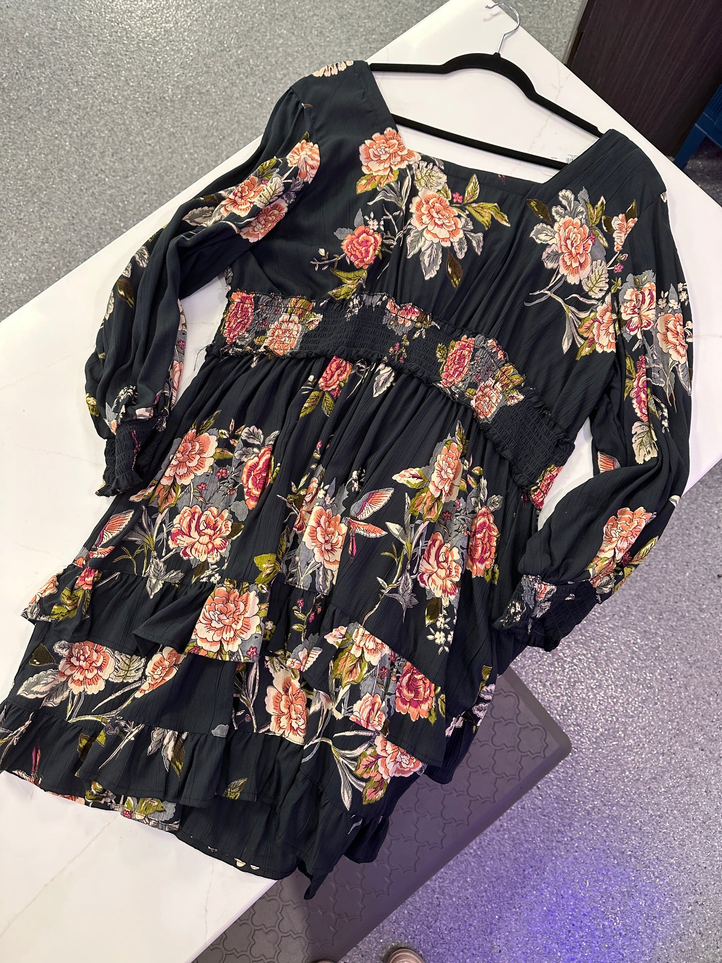 Long Sleeve Dress - Charcoal