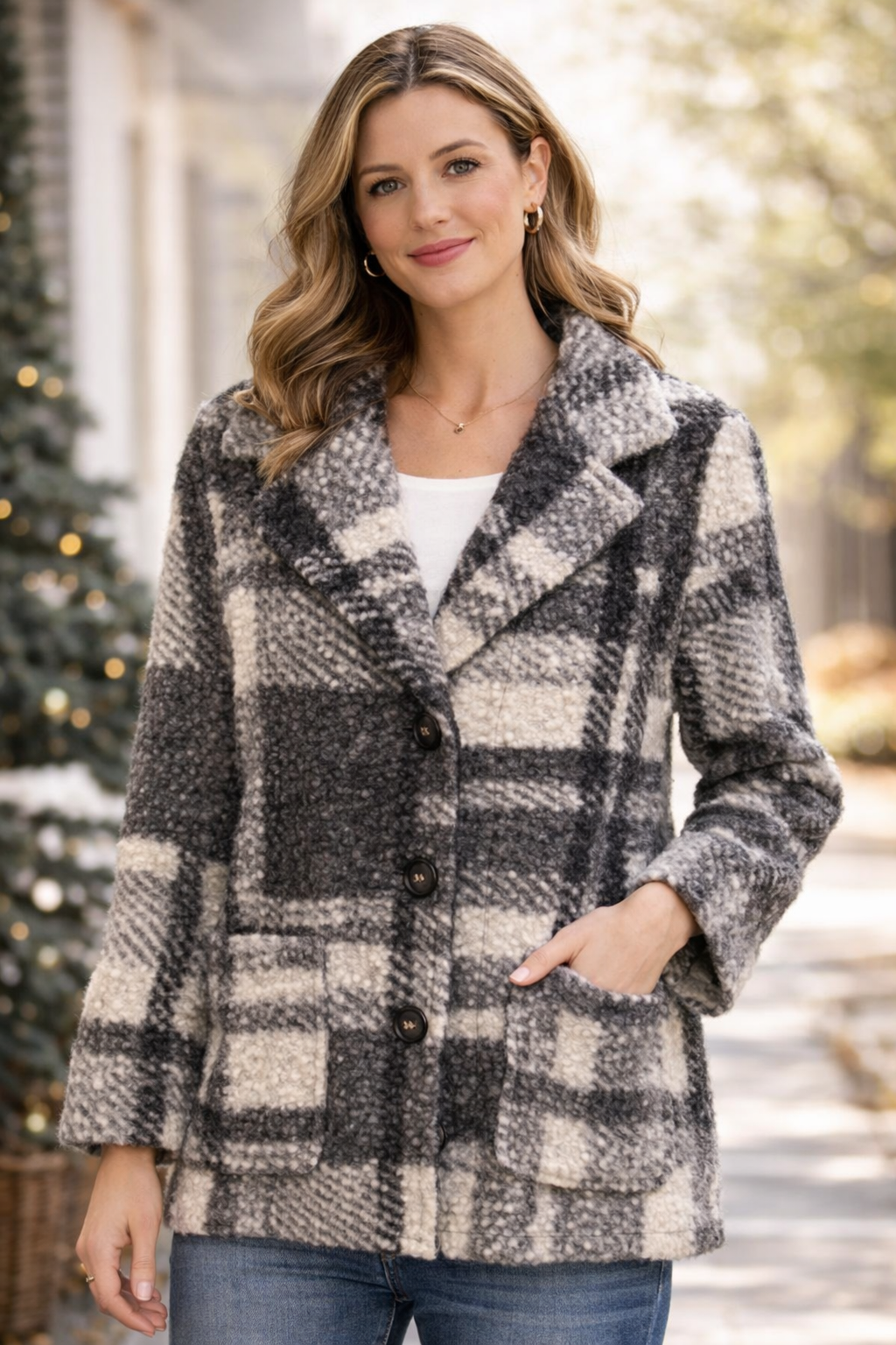 Classic Plaid Bouclé Jacket