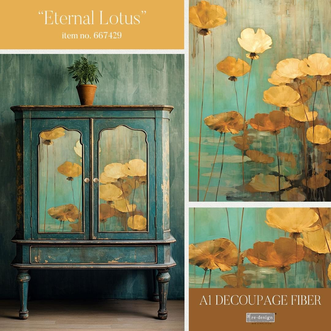 reDesign with Prima A1 Decoupage Papers - Eternal Lotus