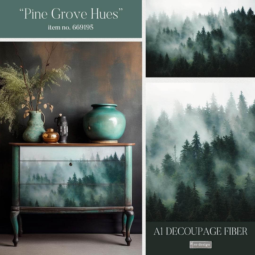 reDesign with Prima A1 Decoupage Papers - Pine Grove Hues