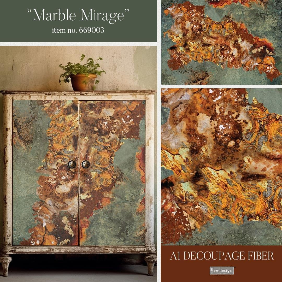 reDesign with Prima A1 Decoupage Papers - Marble Mirage