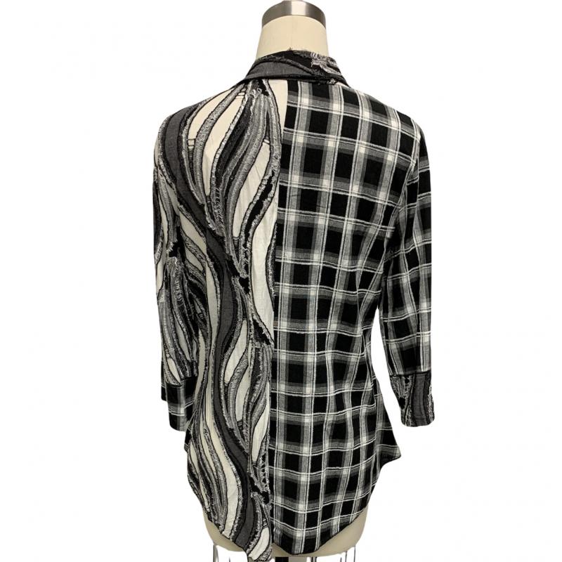 Black and White High Low Tunic