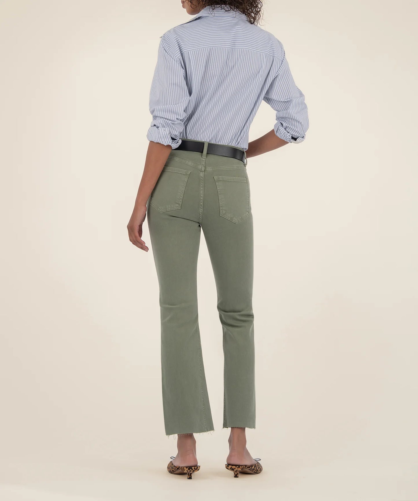 KUT from the Kloth - Kelsey High Rise Ankle Flare - Sage