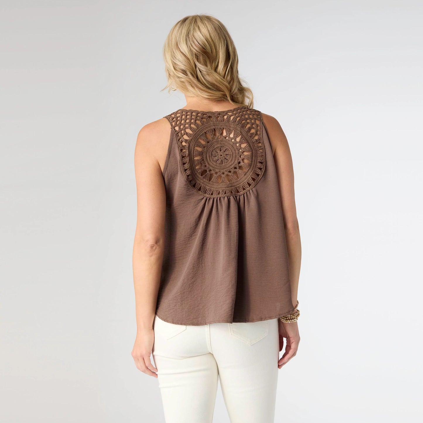 Maya Tank with Crochet Back Detail