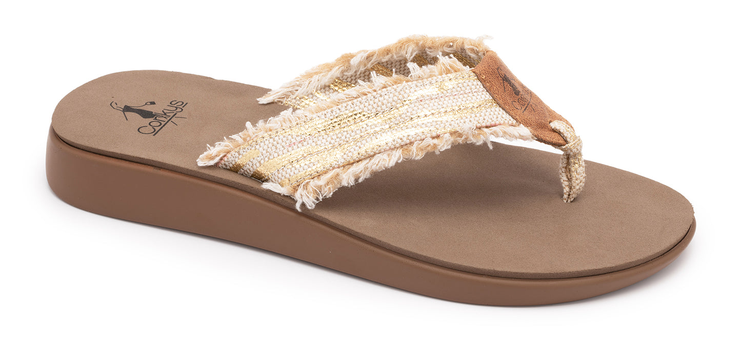 Corky's Footwear Skinny Dip - Gold Zebra