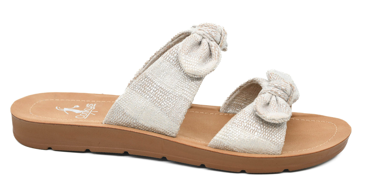 Corky's Footwear Take a Bow - Tan Stripe