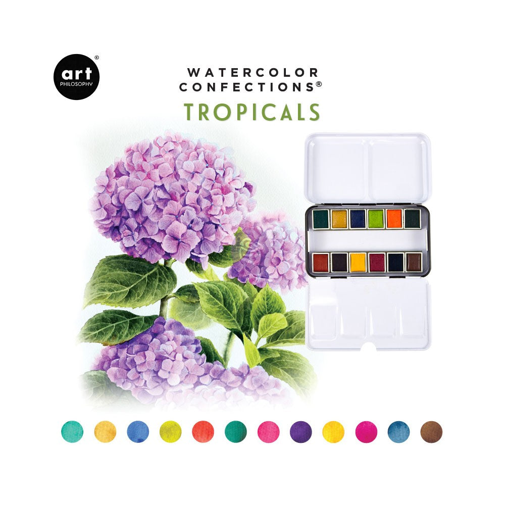 Art Philosophy Watercolor Confections Set: Tropicals