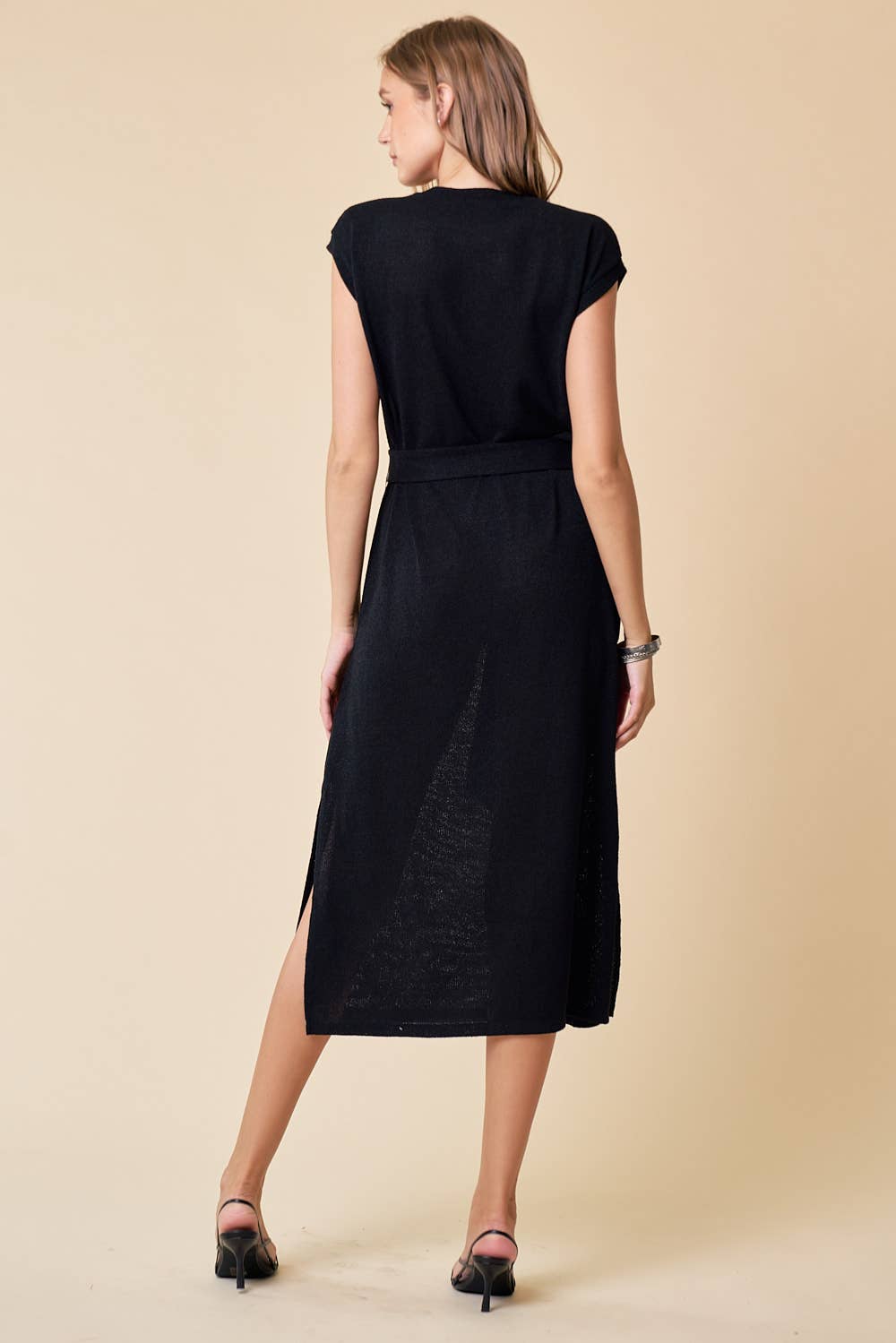 Midi Knit Dress - Black