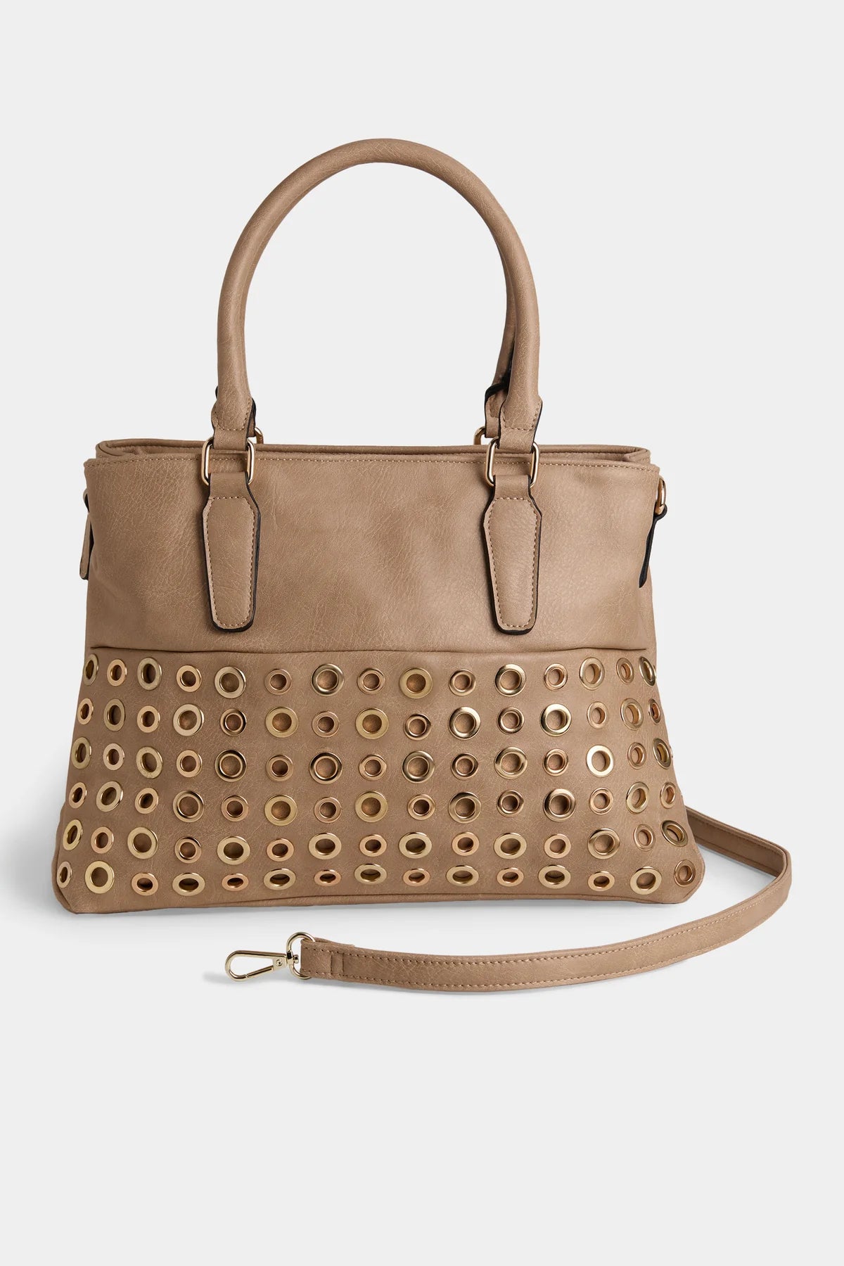 Amiable Double Compartment Grommet Tote