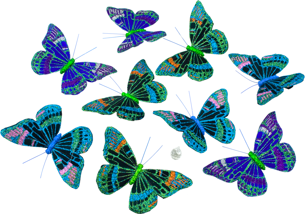 Midnight Glitter Butterfly Garland