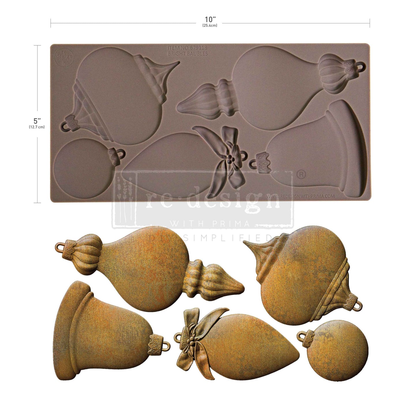 reDesign with Prima Decor Moulds® - Bright Baubles
