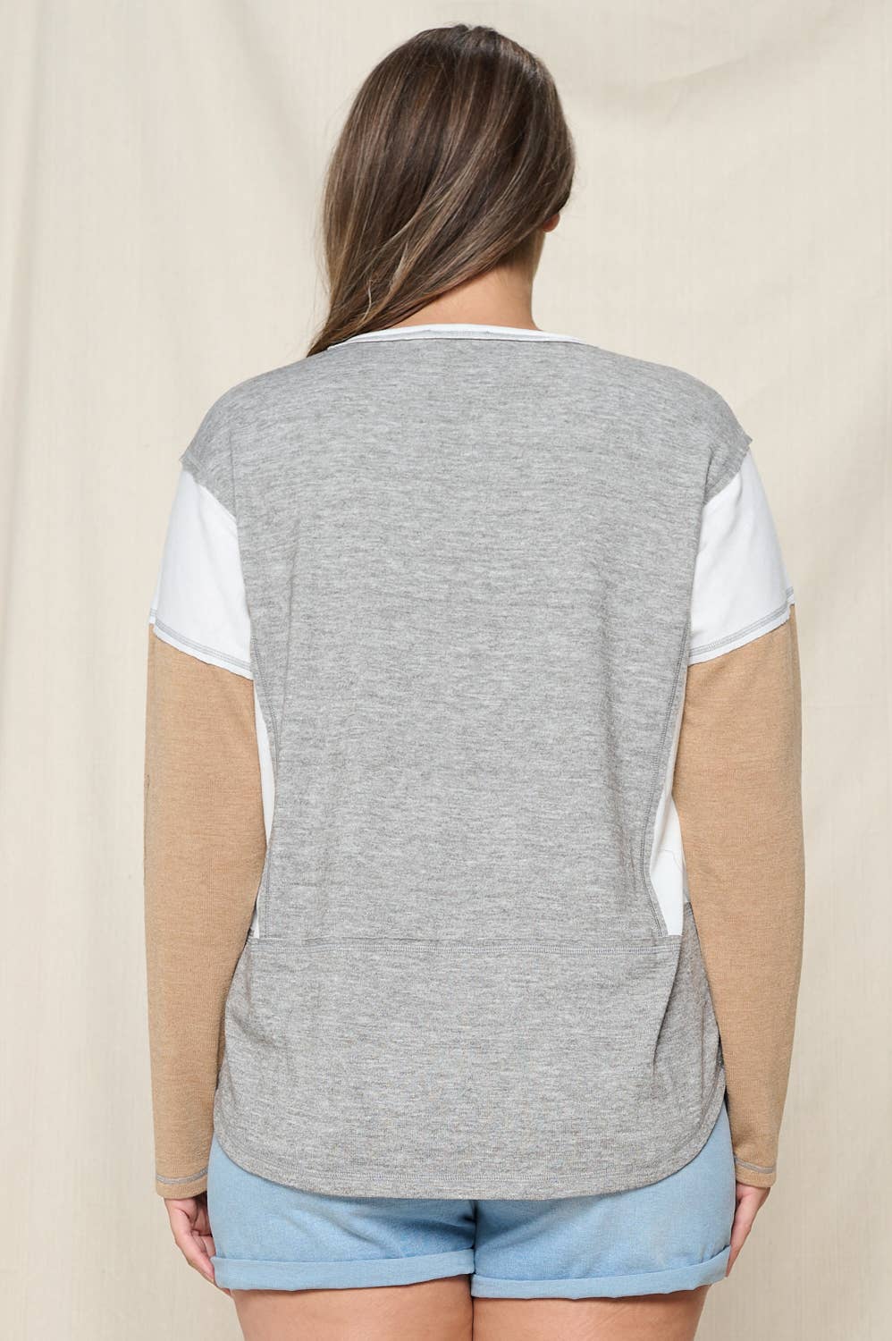 COLORBLOCK KNIT TOP