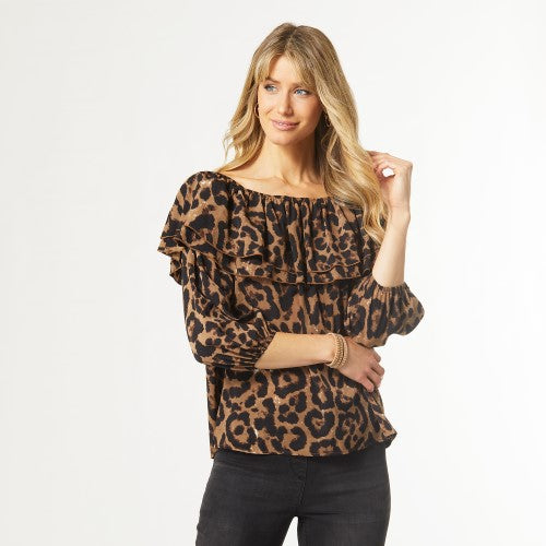 Cary Top with Oversized Ruffle Collar