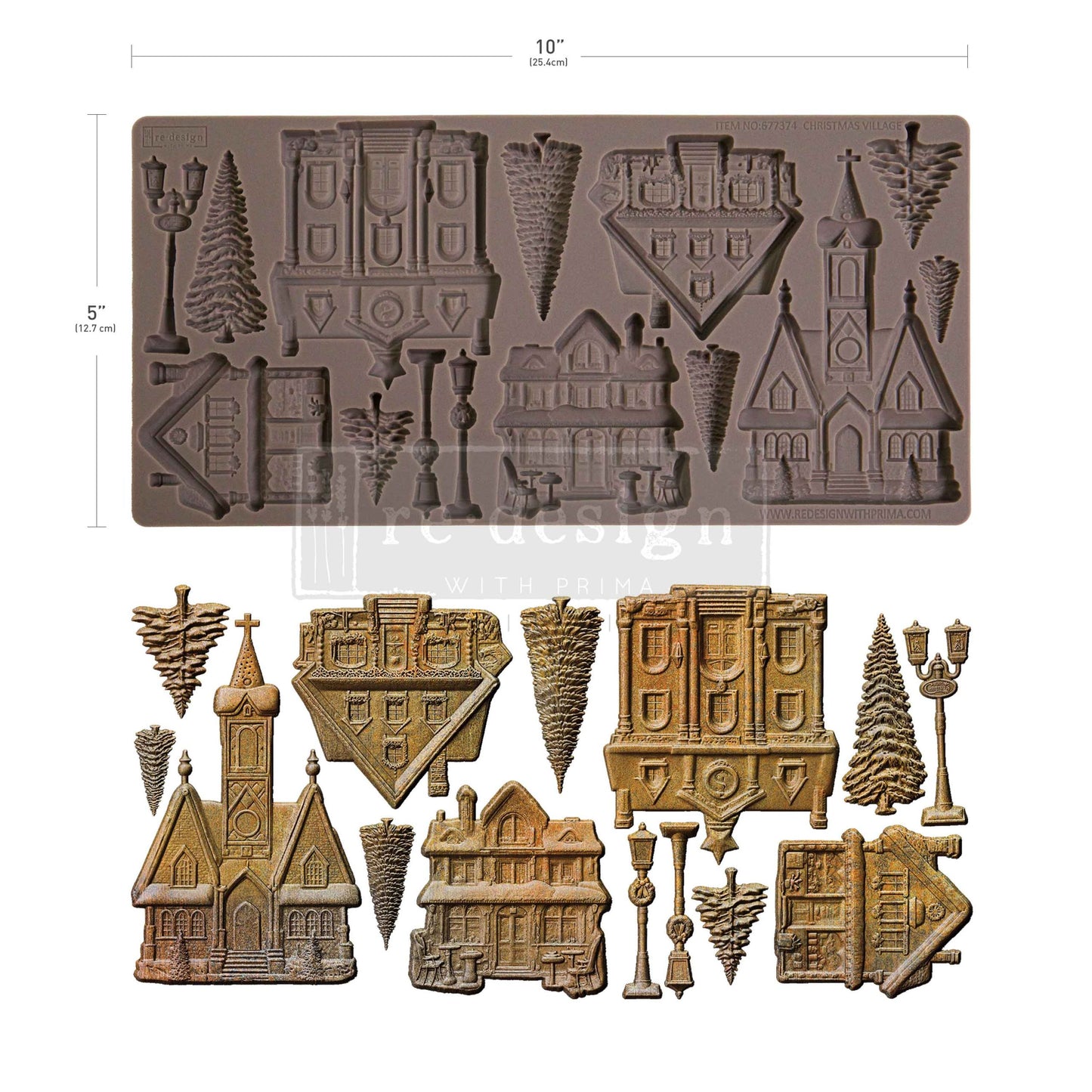 reDesign with Prima Decor Moulds® - Christmas Village