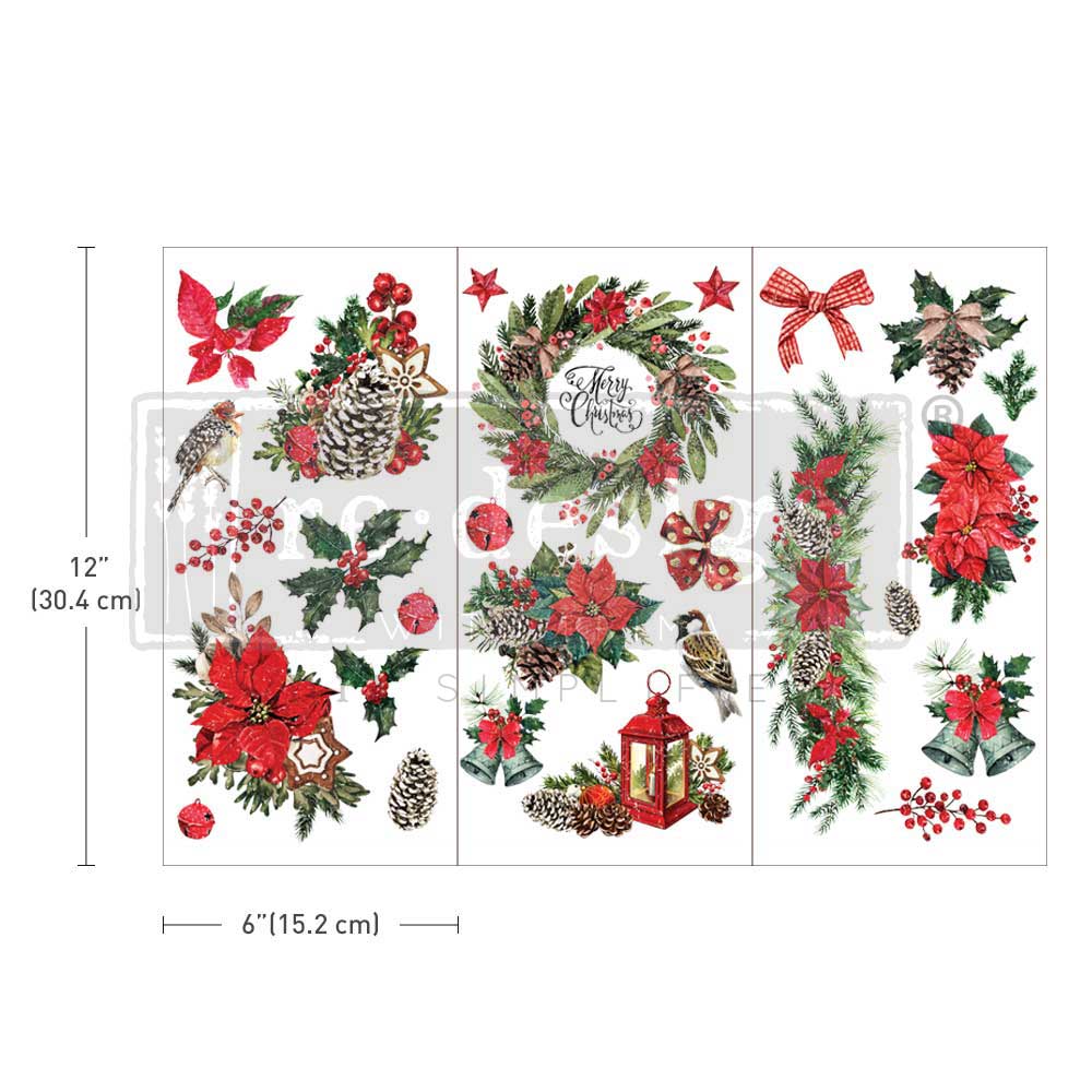 reDesign with Prima Small Transfers - Classic Christmas