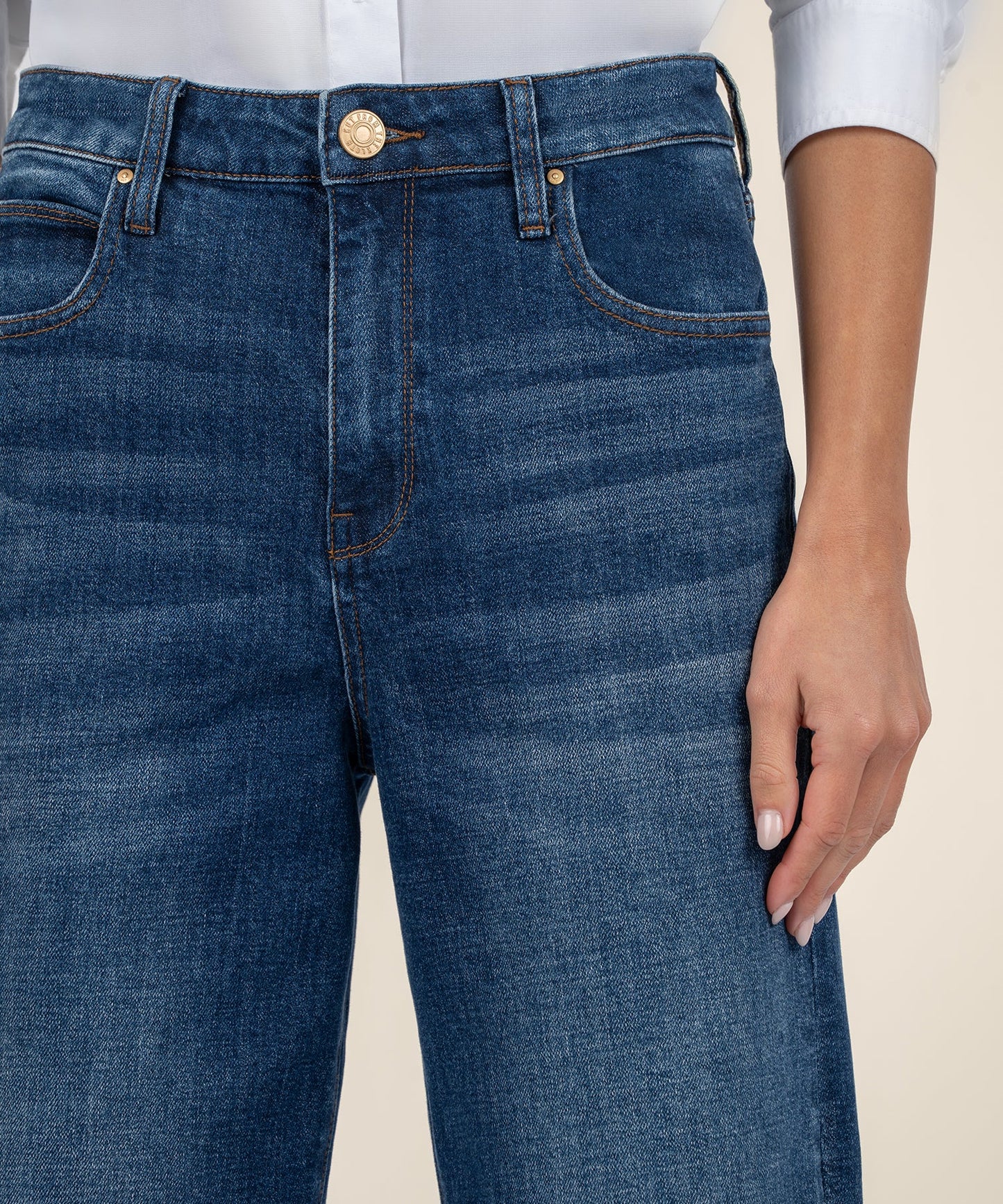 KUT from the Kloth Sienna High Rise Wide Leg with Cuff Bottom