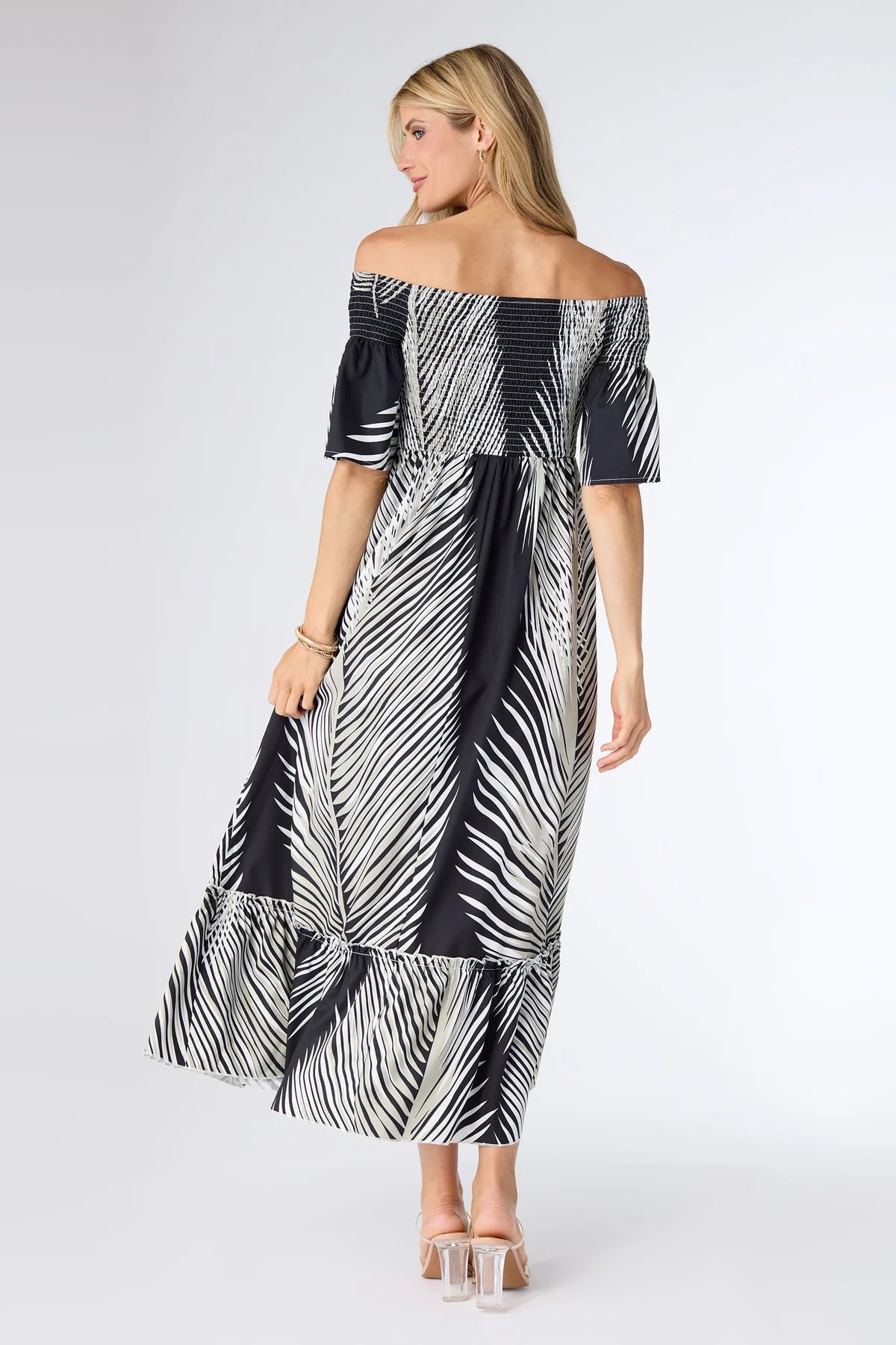 Cyrus Tropical Forest Print Maxi Dress