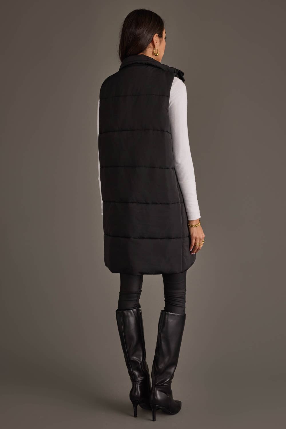 Black Long Vest