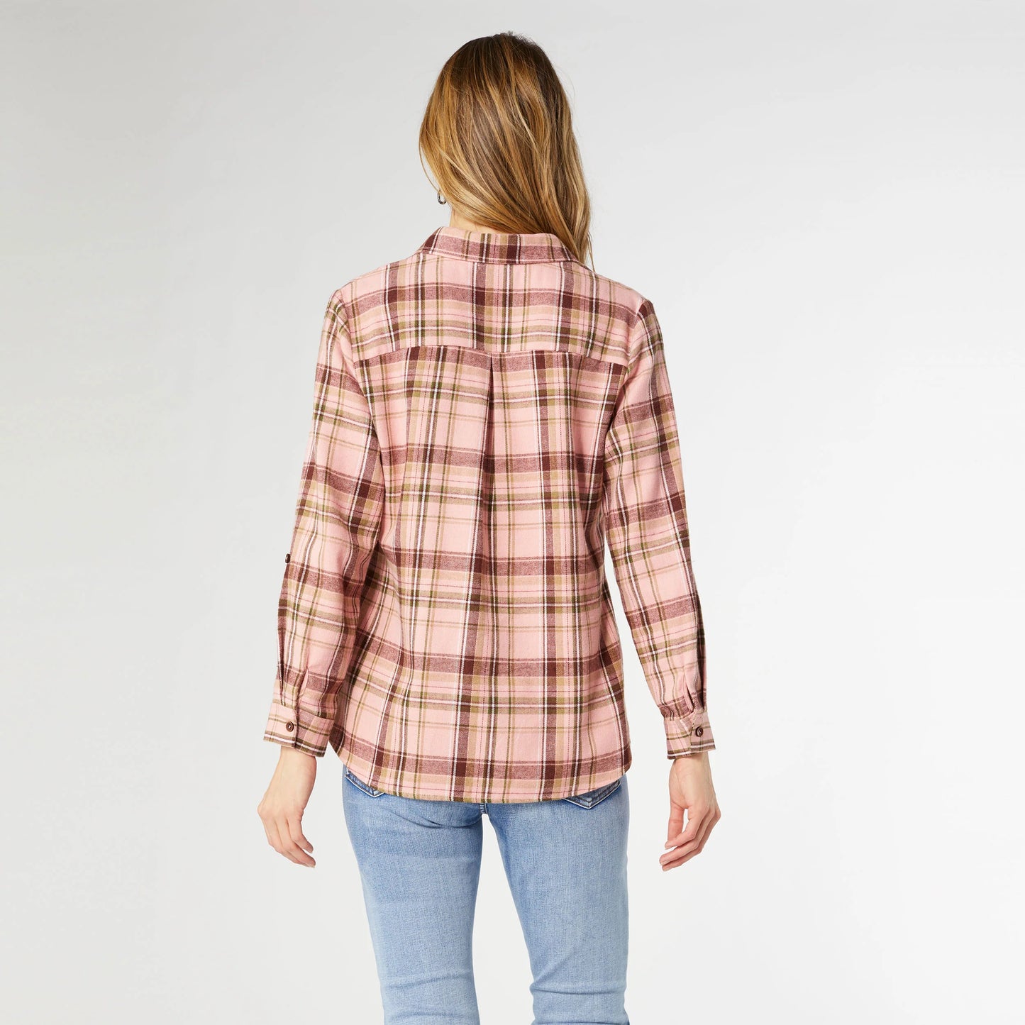 Gracelyn Flannel Top with Side Pockets