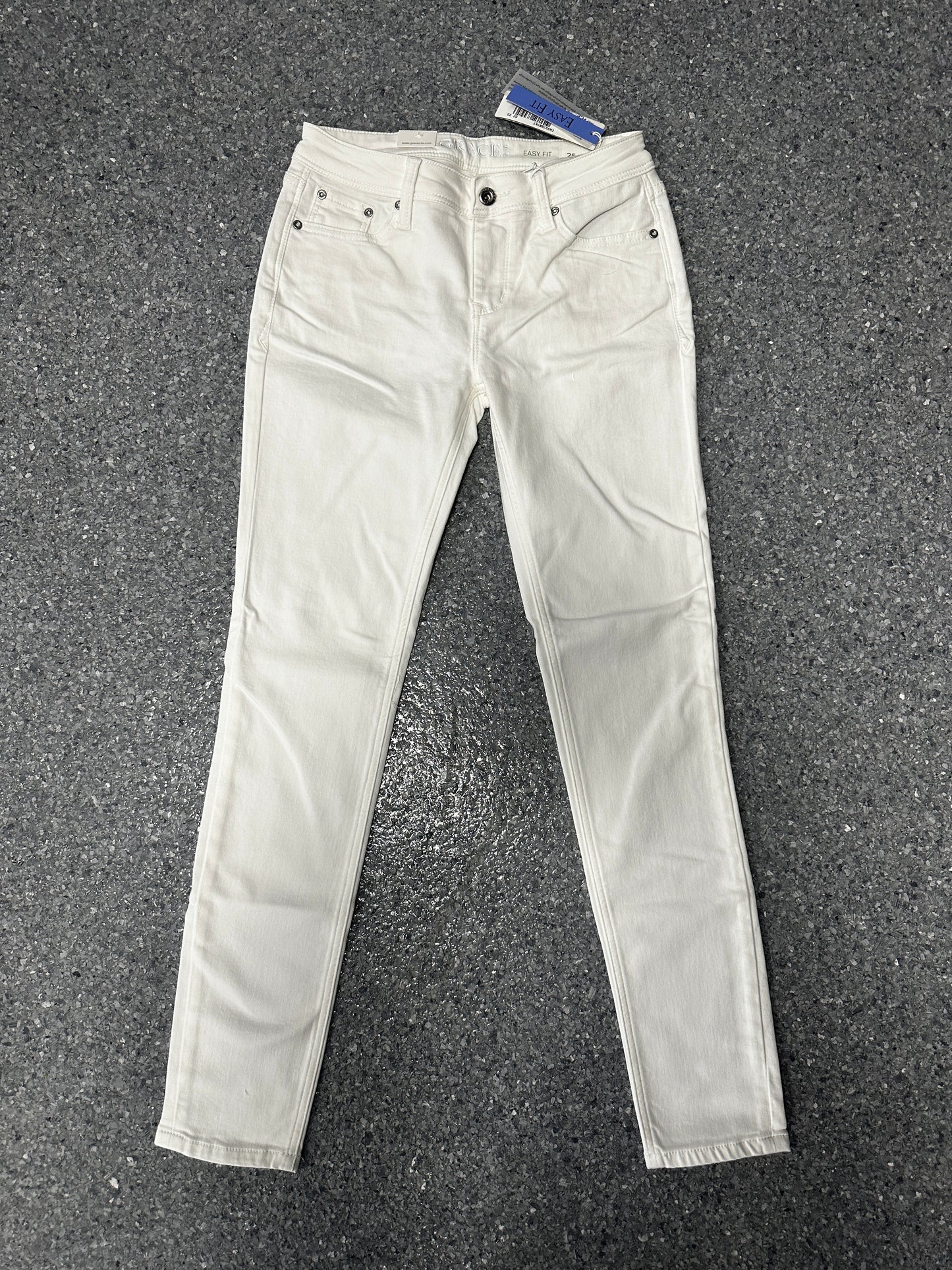 Grace LA Easy Fit White Denim Pant