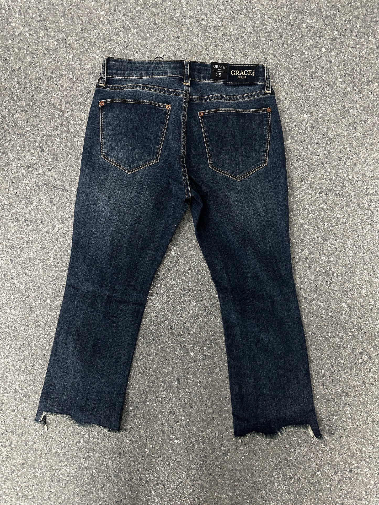 Grace LA Distressed Denim Capri