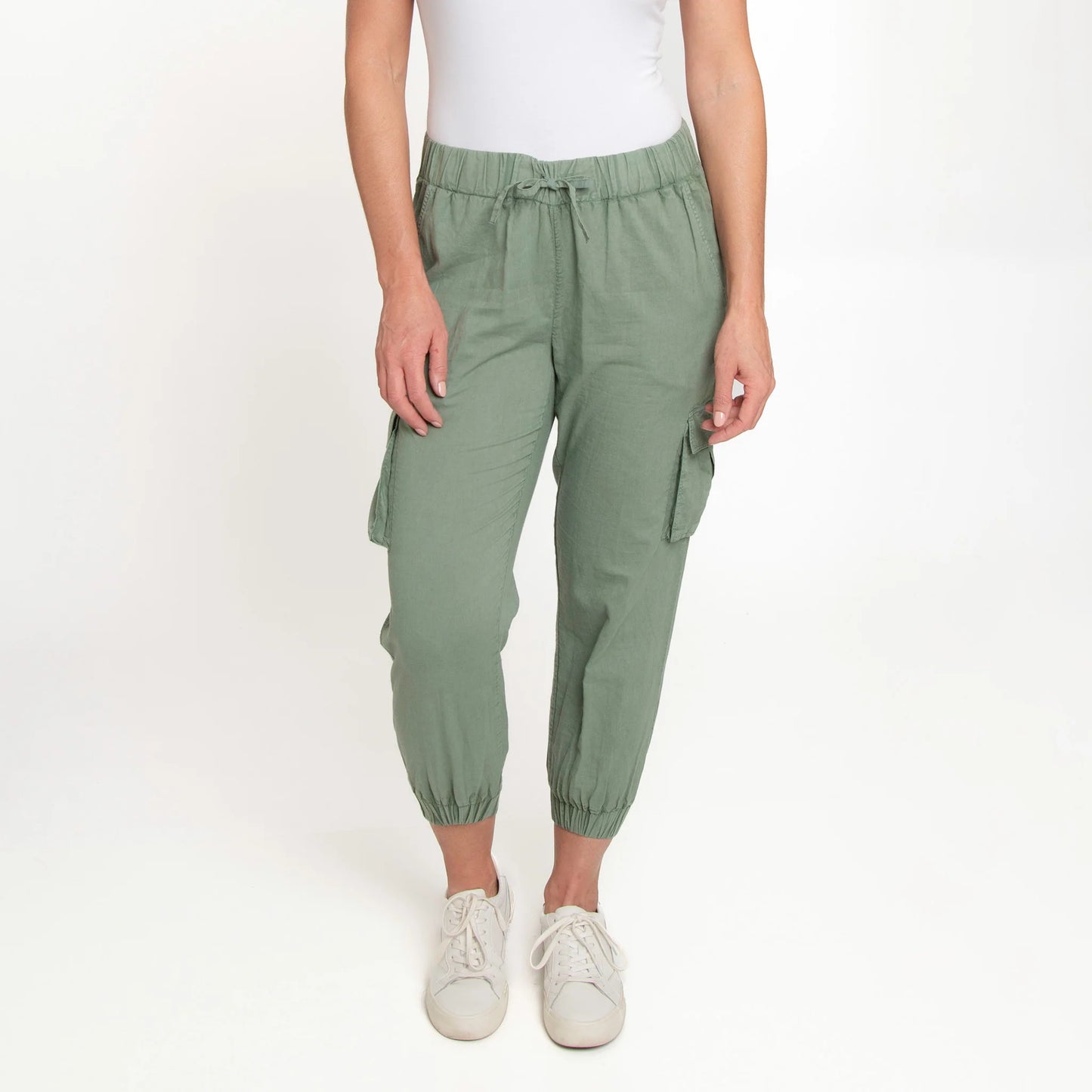 Kienna Adjustable Cotton Cargo Jogger Pant
