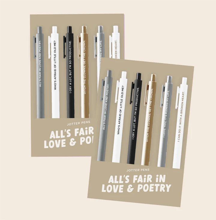 TS Jotter Pens - All's Fair in Love an Poetry