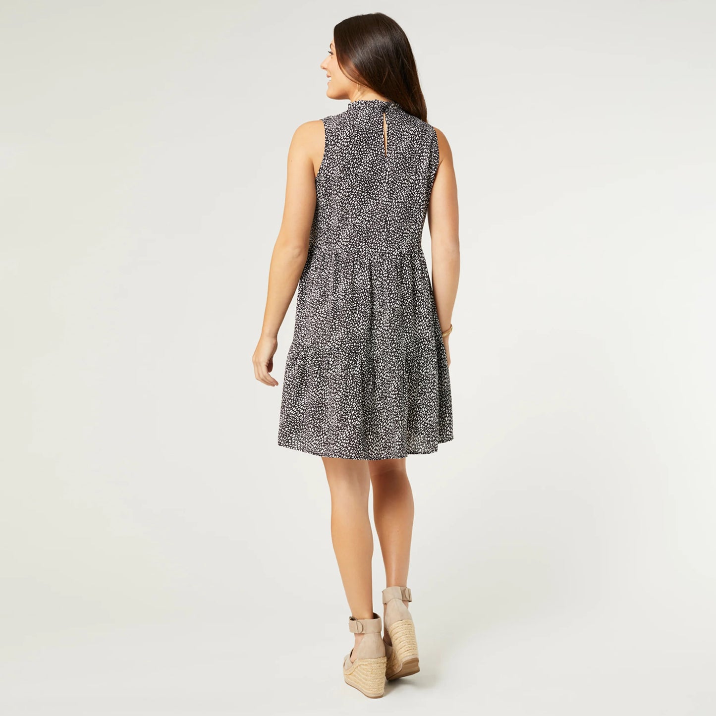 Nori Ruffle Neck Sleeveless Dress