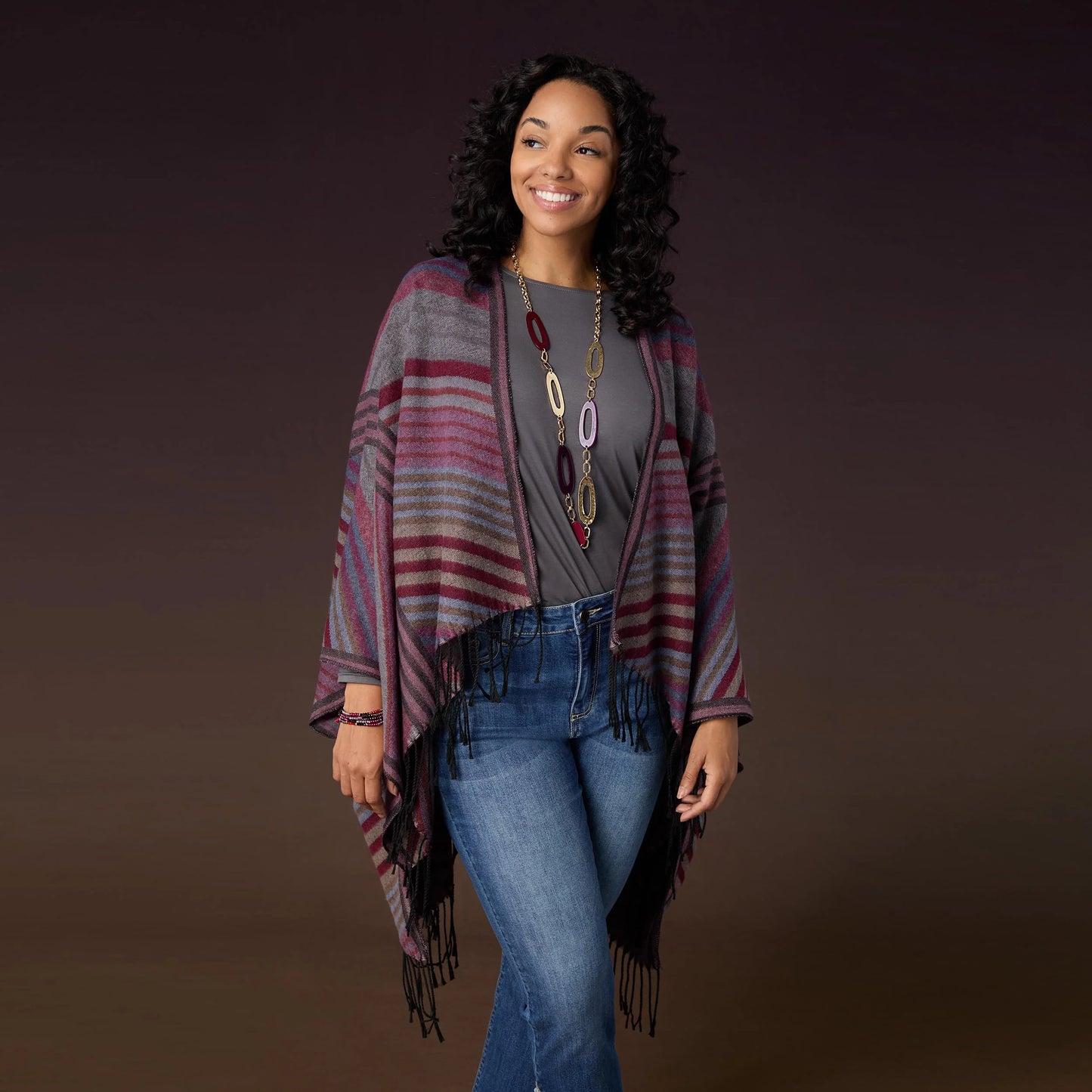 Novara Striped Wrap