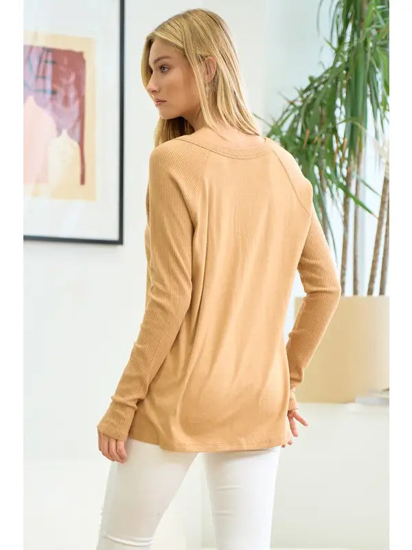 Raglan V-Neck Sweater