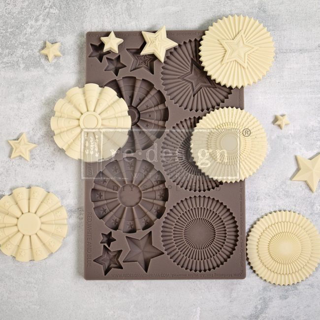 reDesign with Prima Décor Mould - Red, White, and Blue