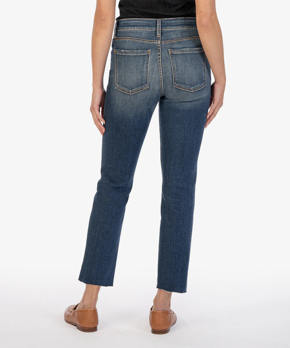 KUT from the Kloth - Reese High Rise Straight Leg Raw Hem